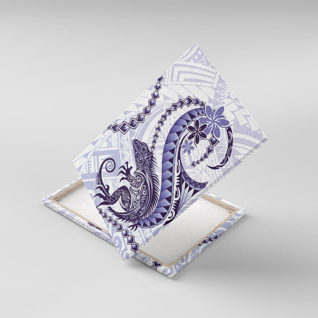 Purple Maori Tuatara Canvas Wall Art Luxury Pastel Pattern