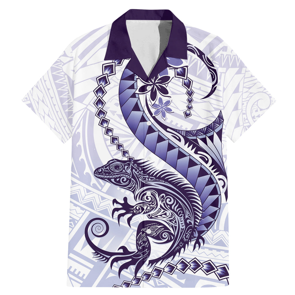 Purple Maori Tuatara Family Matching Mermaid Dress and Hawaiian Shirt Luxury Pastel Pattern