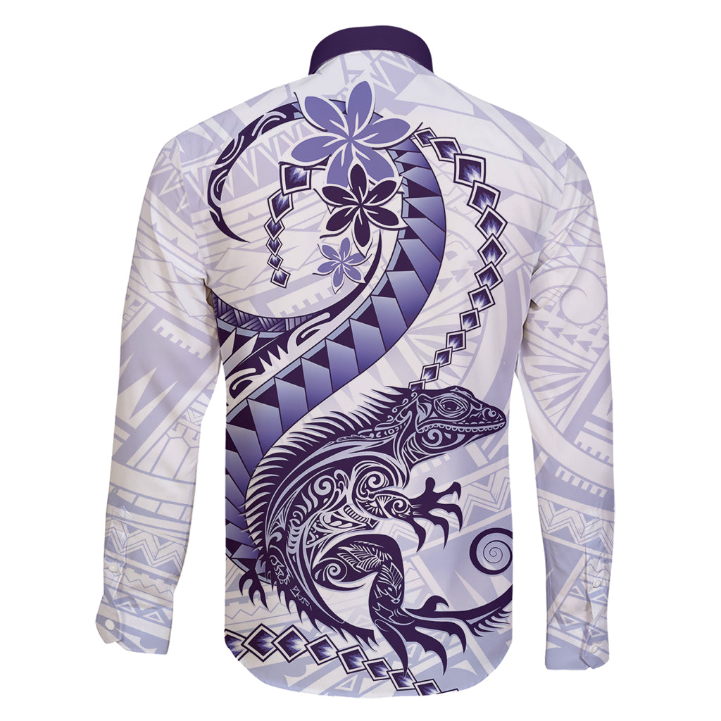 Purple Maori Tuatara Family Matching Short Sleeve Bodycon Dress and Hawaiian Shirt Luxury Pastel Pattern