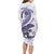 Purple Maori Tuatara Long Sleeve Bodycon Dress Luxury Pastel Pattern