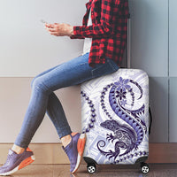 Purple Maori Tuatara Luggage Cover Luxury Pastel Pattern LT01 - Polynesian Pride