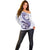 Purple Maori Tuatara Off Shoulder Sweater Luxury Pastel Pattern