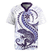 Purple Maori Tuatara Rugby Jersey Luxury Pastel Pattern
