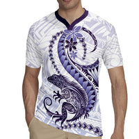 Purple Maori Tuatara Rugby Jersey Luxury Pastel Pattern