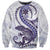 Purple Maori Tuatara Sweatshirt Luxury Pastel Pattern