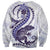 Purple Maori Tuatara Sweatshirt Luxury Pastel Pattern