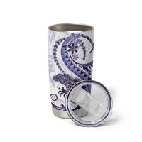 Purple Maori Tuatara Tumbler Cup Luxury Pastel Pattern