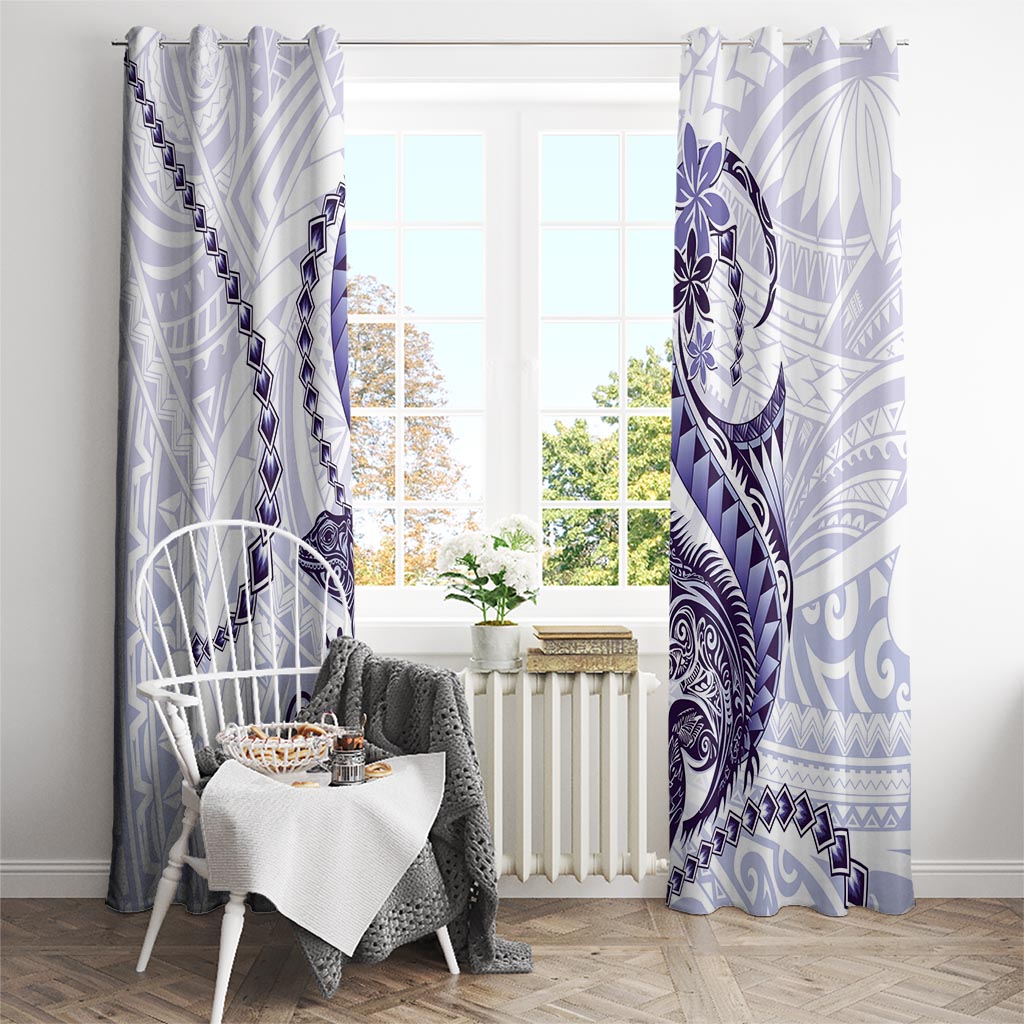 Purple Maori Tuatara Window Curtain Luxury Pastel Pattern