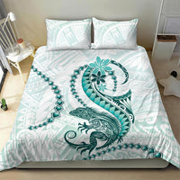Teal Maori Tuatara Bedding Set Luxury Pastel Pattern LT01 - Polynesian Pride