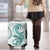 Teal Maori Tuatara Luggage Cover Luxury Pastel Pattern