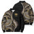 Hawaii Pineapple Brown Tribal Pattern Bomber Puffer Jacket - Polynesian Pride
