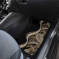 Hawaii Pineapple Brown Tribal Pattern Car Mats - Polynesian Pride