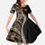 Hawaii Pineapple Brown Tribal Pattern Family Matching Off The Shoulder Long Sleeve Dress and Hawaiian Shirt - Polynesian Pride