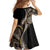 Hawaii Pineapple Brown Tribal Pattern Family Matching Summer Maxi Dress and Hawaiian Shirt - Polynesian Pride