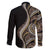 Hawaii Pineapple Brown Tribal Pattern Family Matching Summer Maxi Dress and Hawaiian Shirt - Polynesian Pride