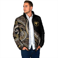 Hawaii Pineapple Brown Tribal Pattern Padded Jacket LT01 - Polynesian Pride