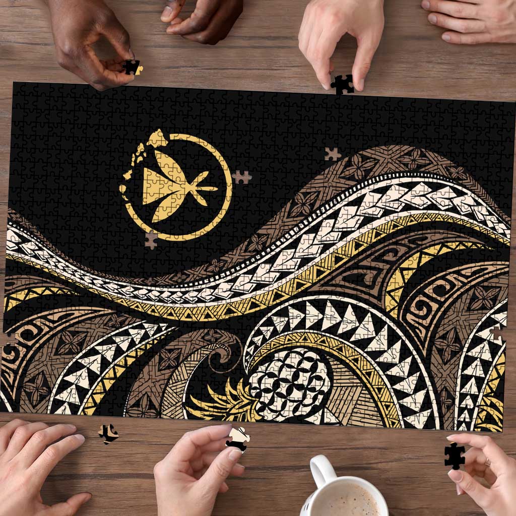 Hawaii Pineapple Brown Tribal Pattern Puzzle LT01 - Polynesian Pride