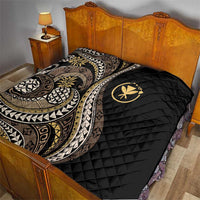 Hawaii Pineapple Brown Tribal Pattern Quilt - Polynesian Pride