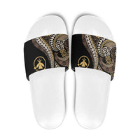 Hawaii Pineapple Brown Tribal Pattern Slide Sandals - Polynesian Pride