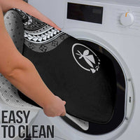 Hawaii Pineapple Gray Scale Tribal Pattern Bathroom Set - Polynesian Pride