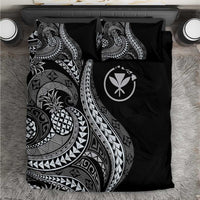 Hawaii Pineapple Gray Scale Tribal Pattern Bedding Set - Polynesian Pride