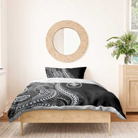 Hawaii Pineapple Gray Scale Tribal Pattern Bedding Set - Polynesian Pride