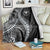 Hawaii Pineapple Gray Scale Tribal Pattern Blanket - Polynesian Pride