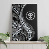 Hawaii Pineapple Gray Scale Tribal Pattern Canvas Wall Art - Polynesian Pride
