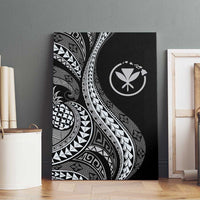Hawaii Pineapple Gray Scale Tribal Pattern Canvas Wall Art - Polynesian Pride