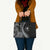 Hawaii Pineapple Gray Scale Tribal Pattern Leather Bag - Polynesian Pride