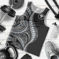 Hawaii Pineapple Gray Scale Tribal Pattern Men Tank Top - Polynesian Pride