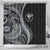 Hawaii Pineapple Gray Scale Tribal Pattern Shower Curtain - Polynesian Pride