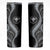 Hawaii Pineapple Gray Scale Tribal Pattern Skinny Tumbler - Polynesian Pride
