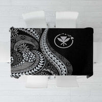 Hawaii Pineapple Gray Scale Tribal Pattern Tablecloth - Polynesian Pride