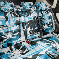 Fijian Rugby Back Car Seat Cover Grunge Palm Stylized