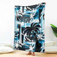 Fijian Rugby Blanket Grunge Palm Stylized