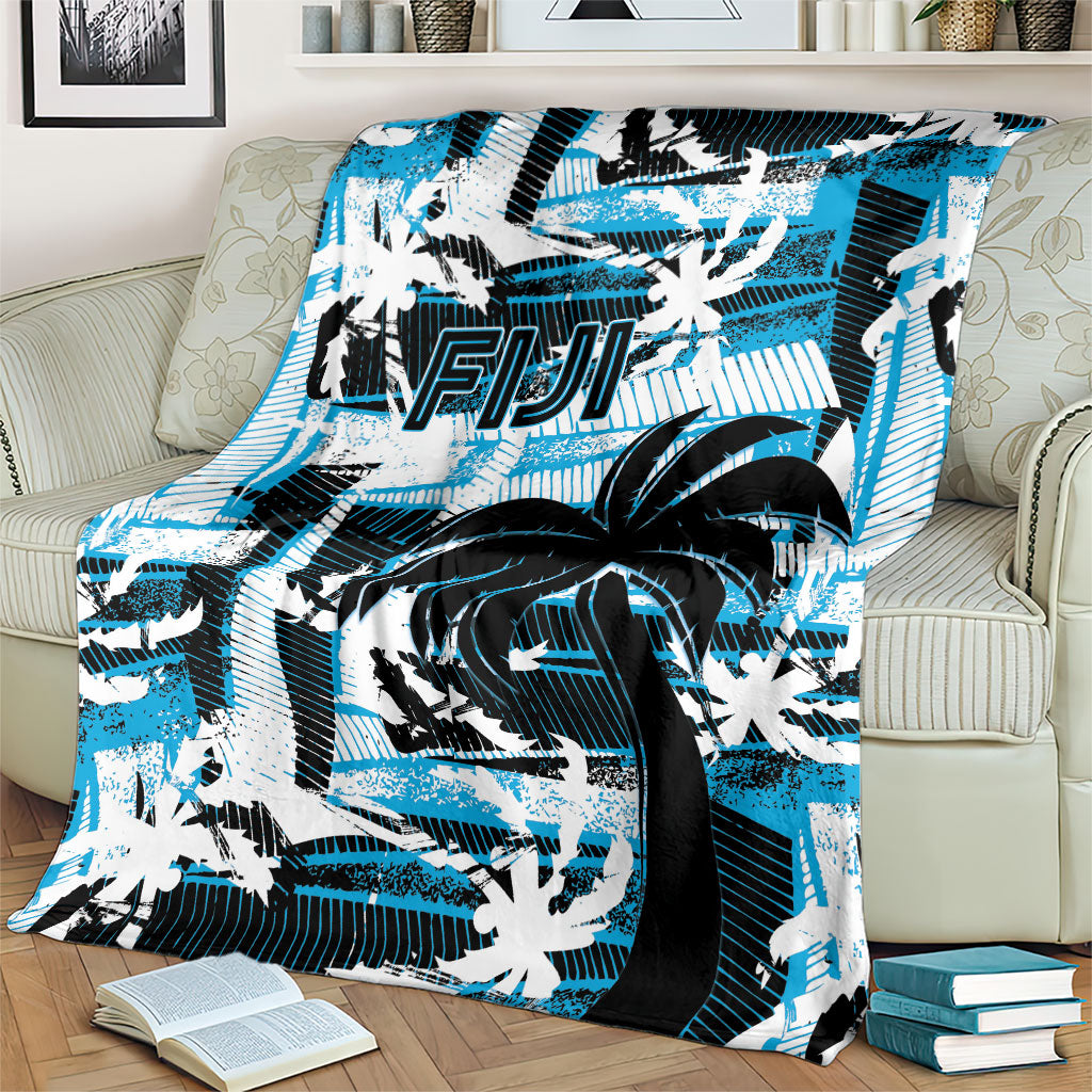 Fijian Rugby Blanket Grunge Palm Stylized