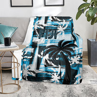 Fijian Rugby Blanket Grunge Palm Stylized
