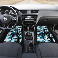 Custom Fijian Rugby Car Mats Grunge Palm Stylized