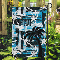 Fijian Rugby Garden Flag Grunge Palm Stylized