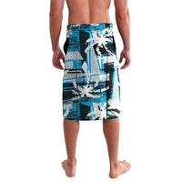 Custom Fijian Rugby Lavalava Grunge Palm Stylized