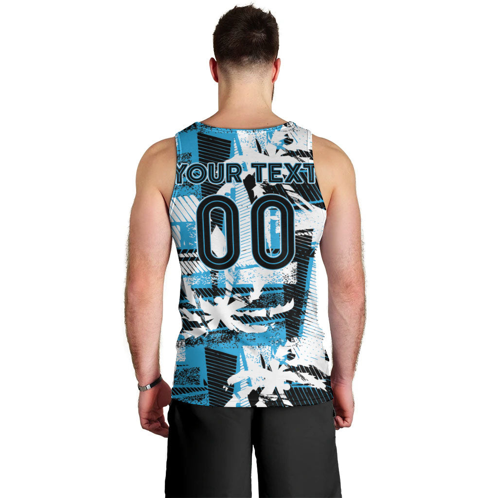 Custom Fijian Rugby Men Tank Top Grunge Palm Stylized