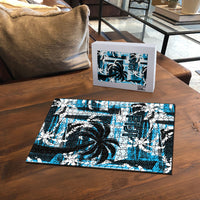 Fijian Rugby Puzzle Grunge Palm Stylized