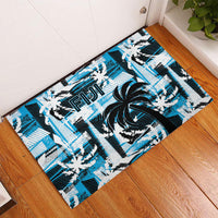 Fijian Rugby Rubber Doormat Grunge Palm Stylized