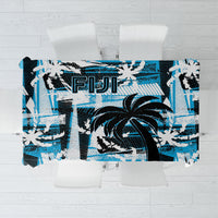 Fijian Rugby Tablecloth Grunge Palm Stylized