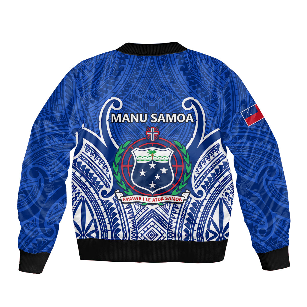 Samoa Rugby Sleeve Zip Bomber Jacket Manu Samoa Go 2023 World Cup LT01 - Polynesian Pride