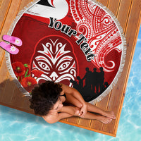 New Zealand ANZAC Waitangi Day Beach Blanket Lest We Forget Soldier Tiki Maori Style LT03 - Polynesian Pride