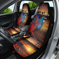 New Zealand Tui Bird Soldier ANZAC Car Seat Cover Lest We Forget LT03