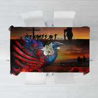 New Zealand Tui Bird Soldier ANZAC Tablecloth Lest We Forget LT03