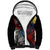 New Zealand Kohwhai Tui Bird Sherpa Hoodie Silver Fern Version LT03 Unisex Black - Polynesian Pride